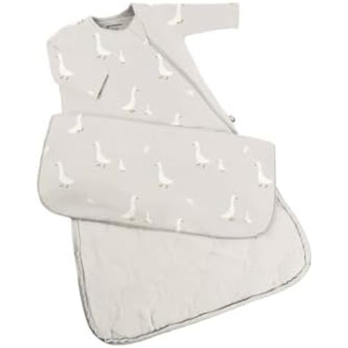 GUNAMUNA Long-Sleeve Sleep Sack for Babies, Wearable Sleep Bags, Soft Rayon, 1.0 TOG, Essentials for Newborns