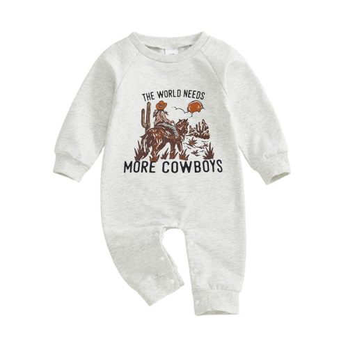 Western Baby Boy Girl Clothes Cow One Piece Oneise Jumpsuit Cowboy Cowgirl New to Here Romper Newborn Baby Outifts