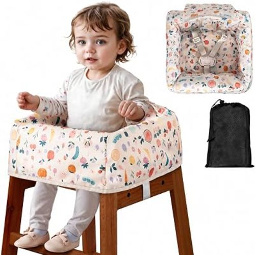 Baby High Chair Cover for Restaurants with Safety Harness