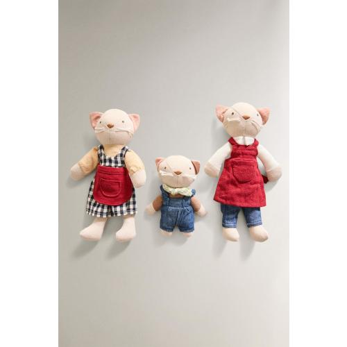CHILDREN'S CAT FAMILY PLUSH TOY SET (SET OF 3)