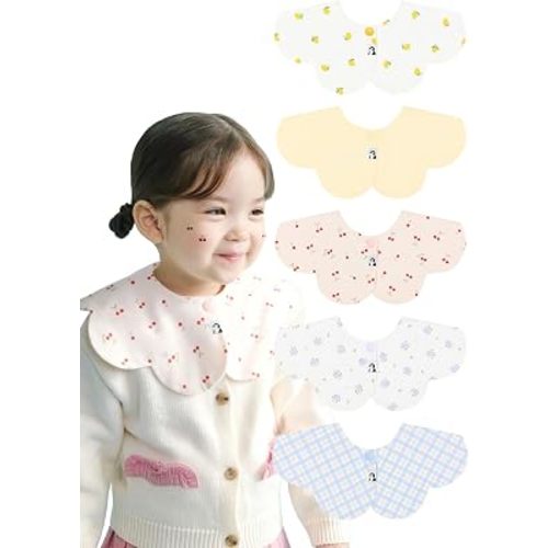Konny Baby Bib 3/5/7-Pack Set, 360 ​​° Rotate, Soft and Absorbent Drooling for Toddler Boys Girls Baby Essentials