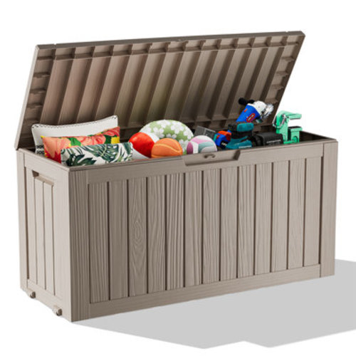 75-gal Water Resistant Resin Lockable Deck Box | Wayfair
