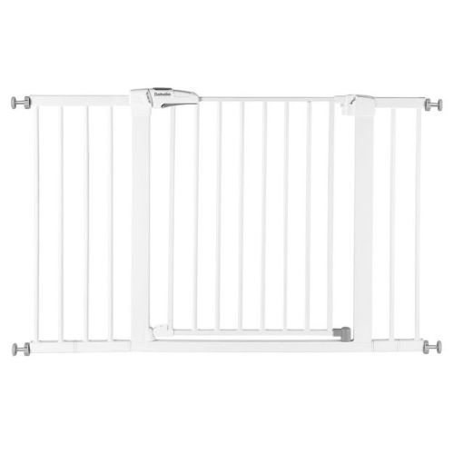 PressGuard P7 | Expandable Baby Gate for Stairs No Drill Pressure Mounted White 29"-48" W, 36" H