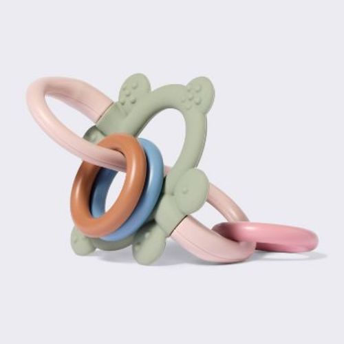 Silicone Loop Rattle Baby Toy - Cloud Island™: Fine Motor Skills, BPA-Free, PVC-Free, Phthalate-Free