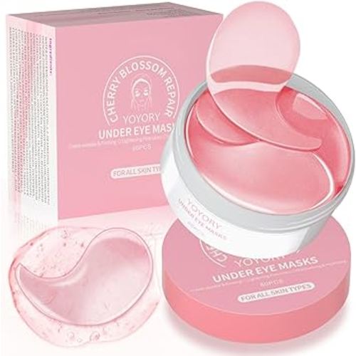 Under Eye Patches Masks - for Fine Lines with Collagen and Hyaluronic Acid, Dark Circles,Eye bags,and Fade Wrinkles, puffiness Smoothing Skin Care Treatment for Women and Men, (60 Pcs) Pink