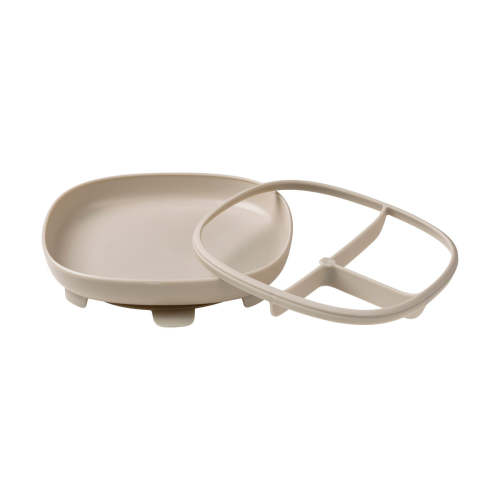 2 in 1 Suction Plate with Removable Divider - Latte | b.box AU