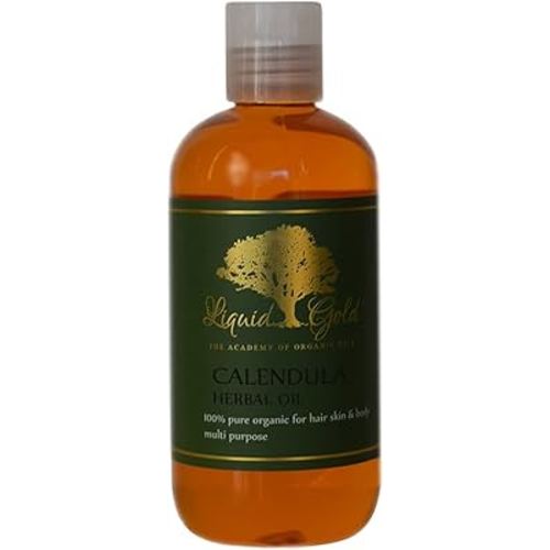 Liquid Gold Inc - 8 oz - Premium Calendula Herbal Infused Oil - Pure Natural Organic Skin Hair Body Care