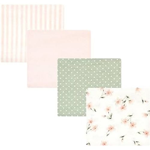 Amazon.com: Hudson Baby Unisex Baby Cotton Flannel Receiving Blankets, Pink Dainty Floral, One Size : Baby