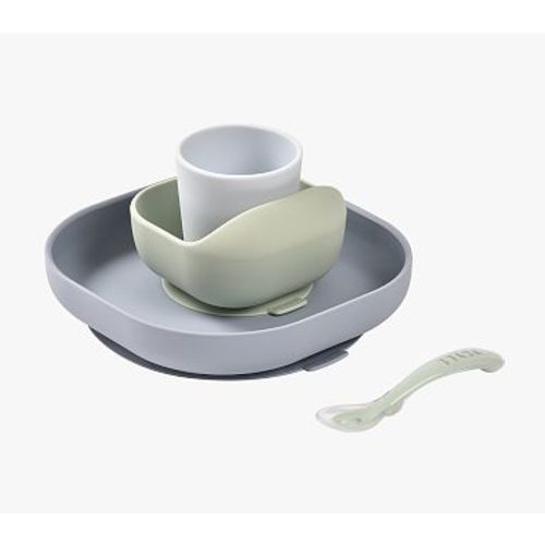BEABA Silicone Meal Set - Set of 4 Pebble