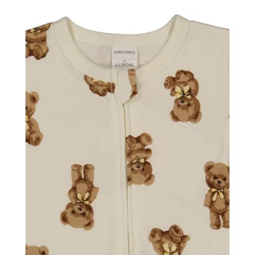 Cream Baby Short Sleeve Zip Romper | Best&Less™ Online