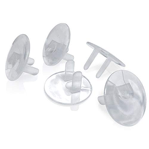 Ultra Clear Outlet Plug Covers - 32 Pack Electrical Protector Safety Caps Child Proof - Little Giggles