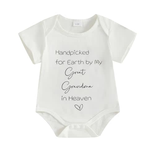 Merqwadd New Baby Announcement Bodysuit Handpicked for Earth Pregnancy Announcement for Family