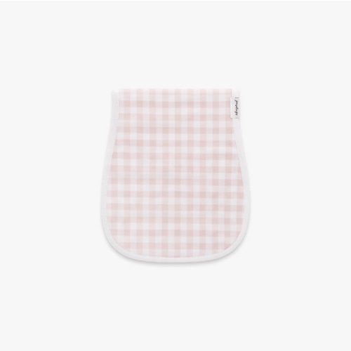 Picnic Gingham Burp Cloth - Pink