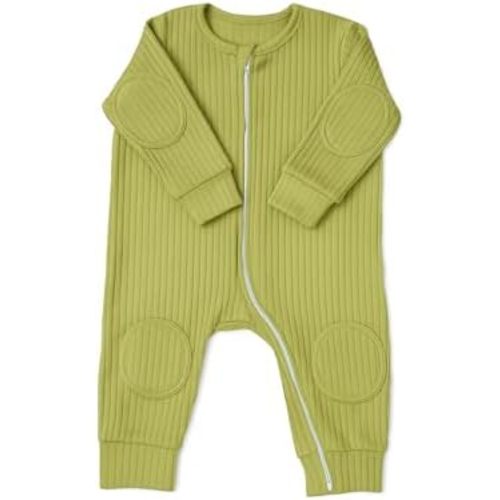 Premium Baby Romper Onesie - 100% Cotton, Double Zipper, Knee & Elbow Pads Extra Safety with Peace of Mind