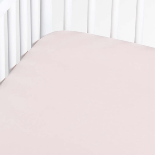 Baby's First Pink 100% Organic Cotton Jersey Baby Crib Fitted Sheet