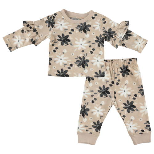 Chick Pea Baby Girl 3 PC French Terry Jogger Set, Sizes Newborn-24 Months