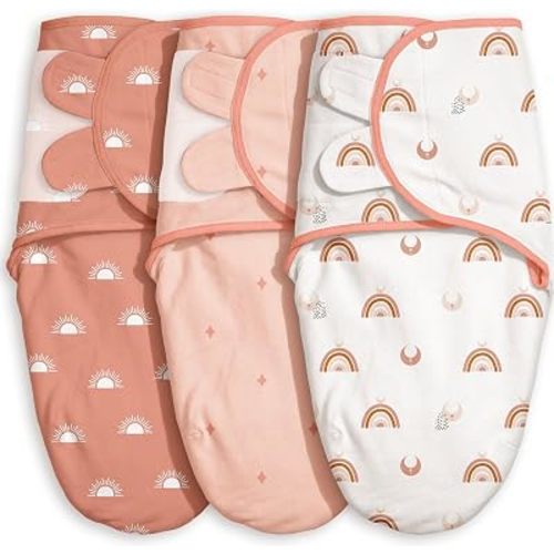 GLLQUEN BABY Swaddles for Newborns 0-3 Months, Adjustable & Easy Fastener