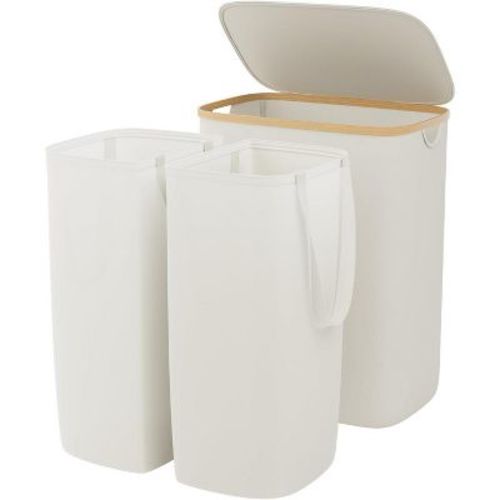 GARPROVM 150L Foldable Laundry Hamper with Lid & 2 Removable Bags, Large Oxford Fabric Sorter for Bedroom or Bathroom