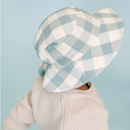 Pehr Checkmate Bucket Hat - Pond - 0-6M