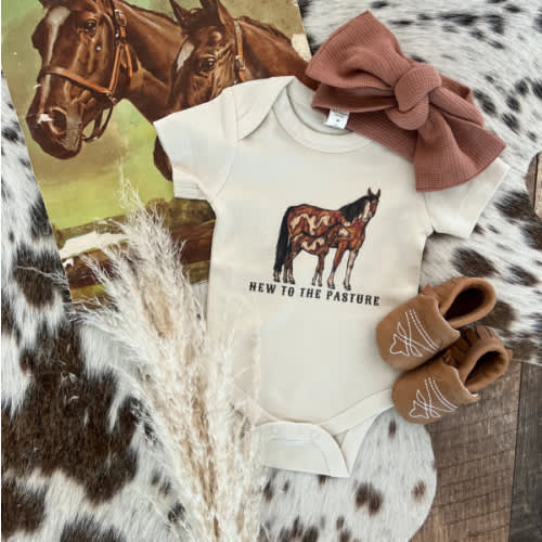 New to the Pasture Onesie – Cream, Adorable & Comfortable