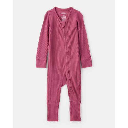Baby Girl PurelySoft Long-Sleeve Sleep & Play Pajamas - Burgundy