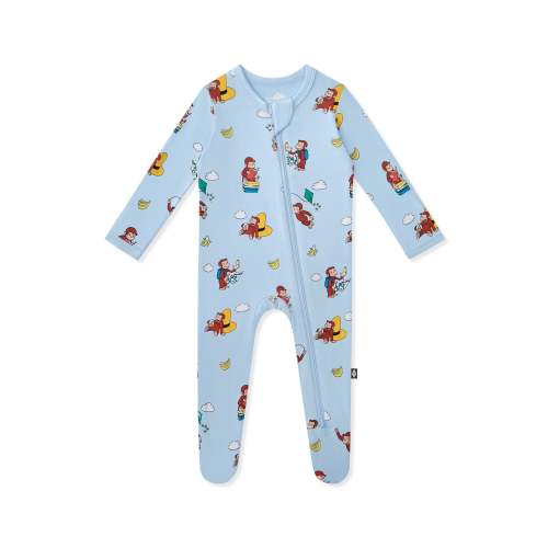 Zippered Footie in Curious George