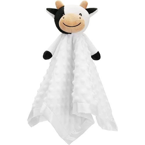 Pro Goleem Cow Security Blanket Soft Loveys for Babies for Boys and Girls Newborn Lovie Infant Blankie Cow Baby Stuff Baby Snuggle Toy Stuffed Animal Baby Gifts 16 Inch