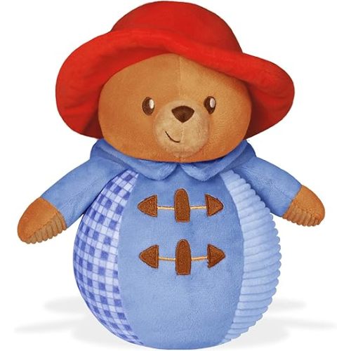 YOTTOY Paddington Bear Collection | Infant Plush Toy Musical Chime Ball That Rattles & Rolls – 8”H
