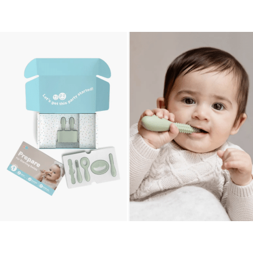ezpz - Kit 1 - Prepare for Starting Solids Pre-Feeding Tools - Sage