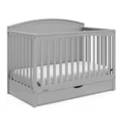 Graco Bellwood 5-in-1 Convertible Crib with Drawer - Pebble Gray | The Home Depot Canada