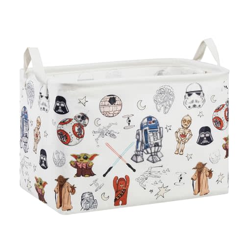 BHXXRQRQ Star Room Nursery Decor,Baby Laundry Large Hamper Foldable With Waterproof Pe Coating,Dirty Clothes Basket Featuring The Child,Bedroom,Bathroom Set,Toy Bin,Kids Birthday Gifts (Square)