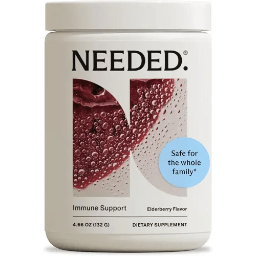 Needed. Immune Support Immunity Powder - for The Whole Family - Pregnancy Safe Immunity Supplement - Zinc with Elderberry - Easy-to-Take