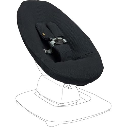 UKJE Protective Swing Cover Compatible with 4moms RockaRoo or MamaRoo 5, Multi-Motion Baby Swing, Baby Swing Liners, Baby Rocker Cover, Easy to Install, Easy to Wash, Handmade in Europe - Black