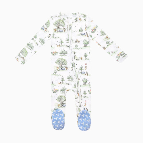 Copper Pearl Zip-up Footie - Hundred Acre Wood, 0-3 M