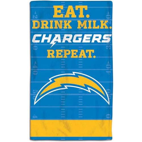 WinCraft 9960627217 10 x 17 in. Los Angeles Chargers Baby Burp Cloth