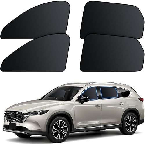 ZATOOTO Car Window Shades for CX-5 2017-2024, 4 Pcs Magnetic Car Window Covers - 100% Block Light Privacy Curtains, Side Window Sun Shade for Baby Breastfeeding, Sleeping, Camping