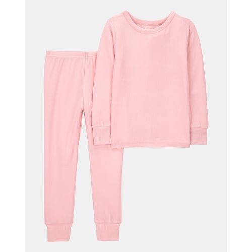 Toddler Girl Solid PurelySoft 2-Piece Pajamas - Pink | Carter's