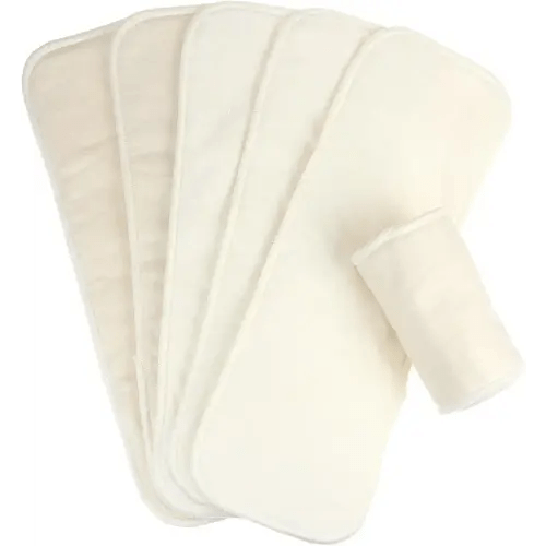 Mama Koala 6-Layer Natural Cotton Cloth Diaper Inserts, Adjustable and Reusable for Any Baby Cloth Diaper(6 Pack)
