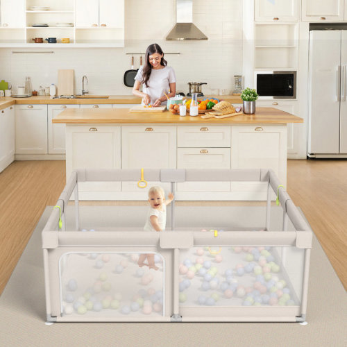 Pkinoicy Baby Playpen, Playpen for Babies and Toddlers, Extra Large Playpen & Reviews | Wayfair