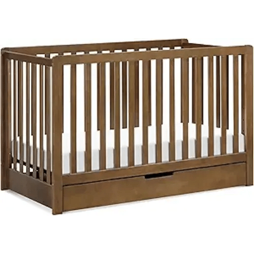Carter’s by Davinci Colby 4-in-1 Convertible Crib w/Trundle Storage - GREENGUARD Certified, Convertible Baby Crib to Toddler Bed, Daybed, Full-Size Bed - 4 Adjustable Mattress Heights, Walnut