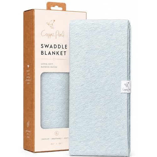 Copper Pearl Swaddle Blankets for Newborns | Soft Stretchy Receiving Blankets for Boys and Girls | Large 46 x 46 Inch Baby Blankets | Lightweight and Breathable Swaddles | Lennon