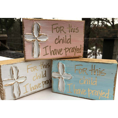 "For This Child" hand painted Nursery Baby Newborn Expecting – Shopaholics Only Boutique