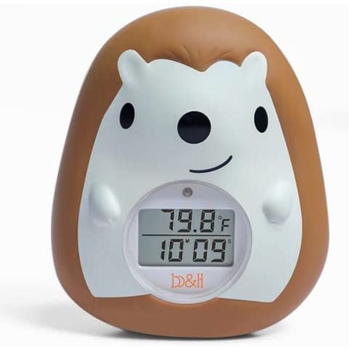 B&H Baby Bath Thermometer - Digital Baby Water Temperature Thermometer with Room Thermometer|Temperature Warning|LED Display, Kid Safety Bathroom Thermometer Floating Toy, Lovely Hedgehog Shape