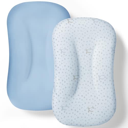 Cpzzkq Baby Lounger Cover 2 Pack - Silky Soft and Breathable Infant Lounger Cover, Newborn Lounger Slipcover for Baby Boys Girls, Fits Cpzzkq & Most Loungers, Cover Only, ZumaBlue