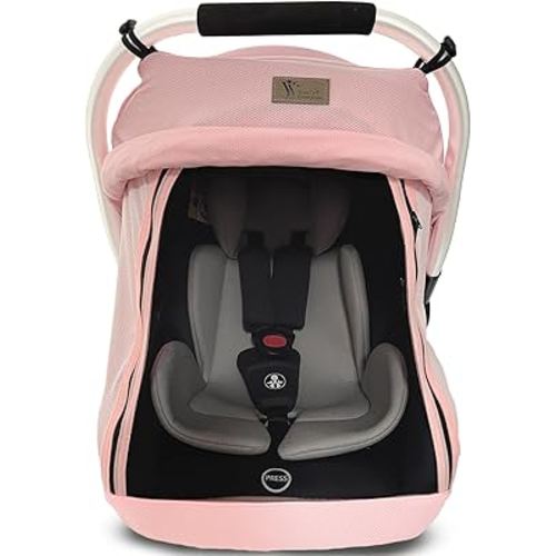 CarSeat Covers for Babies - Universal Baby Car Seat Covers for Girl Summer Infants Carseat Covers Breathable with Inner Bug Nets Covers Dustproof Privacy Shade Protection Baby Covers with Hoop