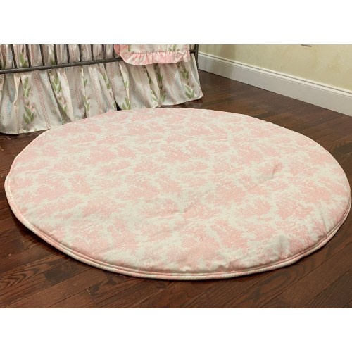 Toile Baby Play Mat, Tummy Time Activity Mat, Round, Square, or Rectangle Play Mat