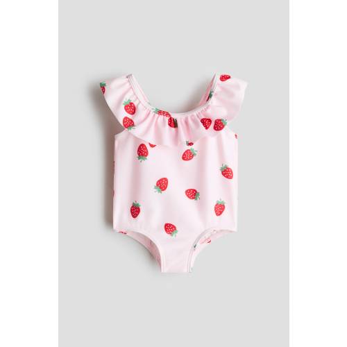 FRILL-TRIMMED SWIMSUIT