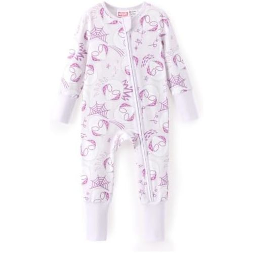 Disney Marvel Baby Girl Clothes Organic Cotton Zipper Footie 0-18 Months