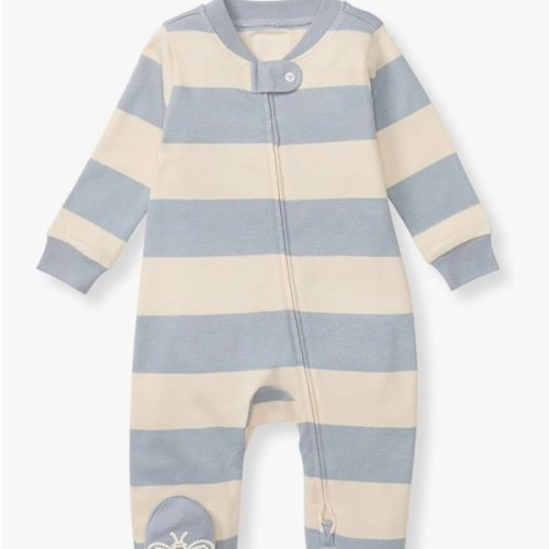 Burt's Bees Baby Boys Sleep and Play PJs, 100% Organic Cotton One-Piece Zip Front Romper Jumpsuit Pajamas
