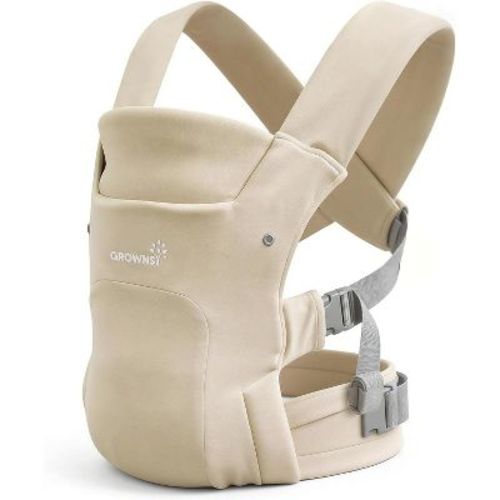 GROWNSY Baby Carrier Newborn to Toddler, Cozy Baby Wraps Carrier, Ergonomic Baby Carrier with Head Support, Cream